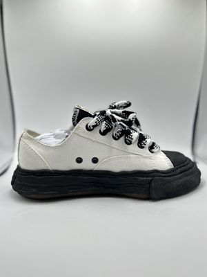 MAISON MIHARA YASUHIRO PETERSON 23 CANVAS LOW "WHITE BLACK" SZ 40