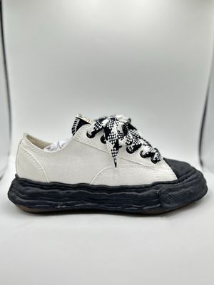 MAISON MIHARA YASUHIRO PETERSON 23 CANVAS LOW "WHITE BLACK" SZ 40