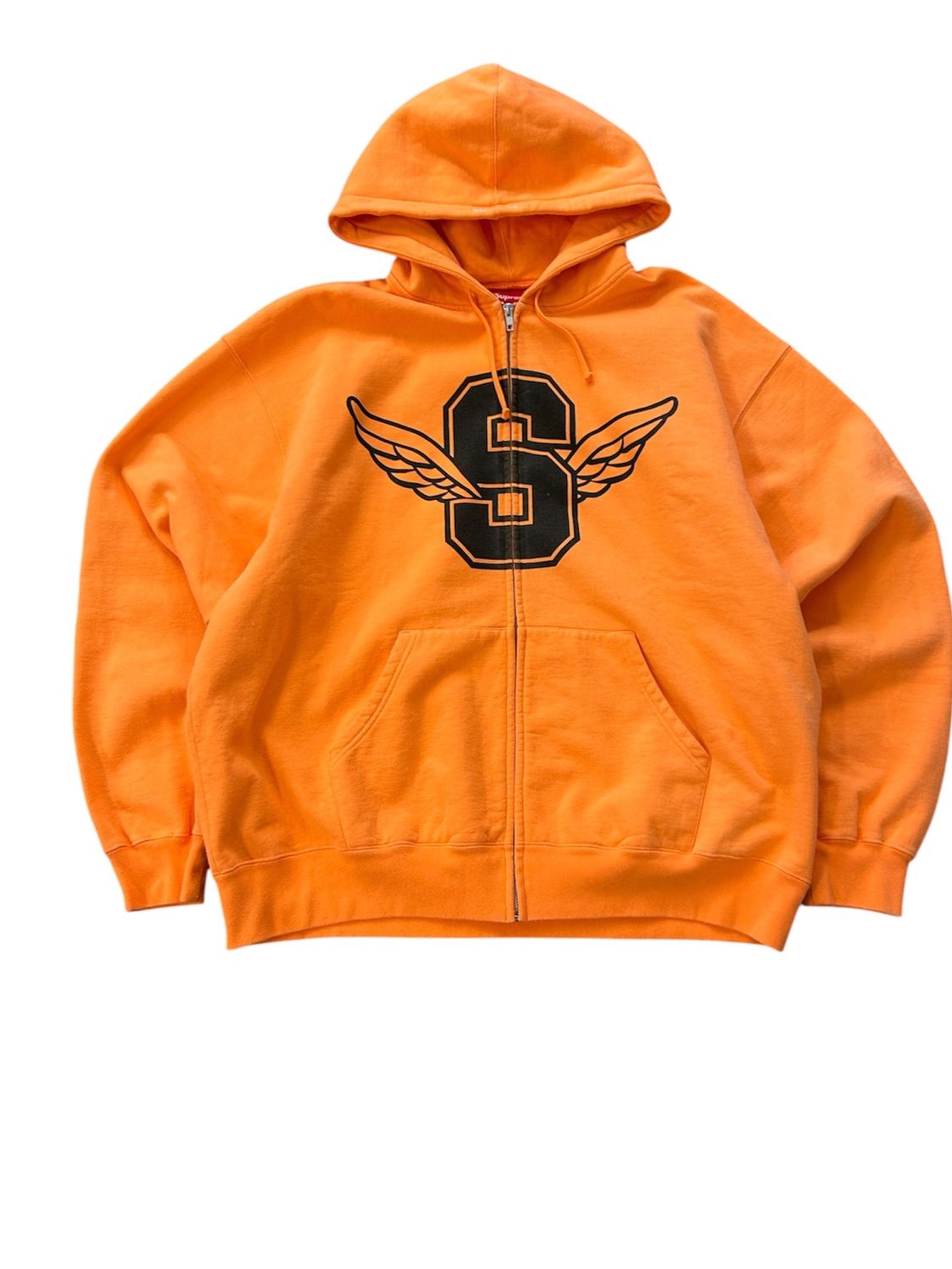 SUPREME WINGS ZIP UP HOODED SWEATSHIRT “LIGHT ORANGE”