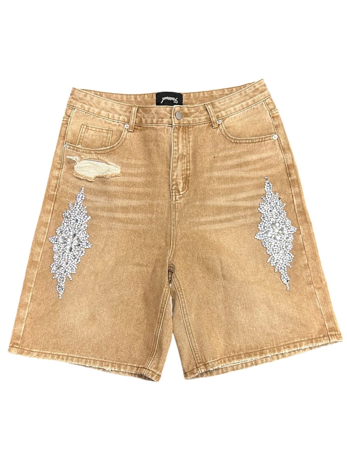 FRATERNAL KHAKI DAGGER JORTS PREOWNED