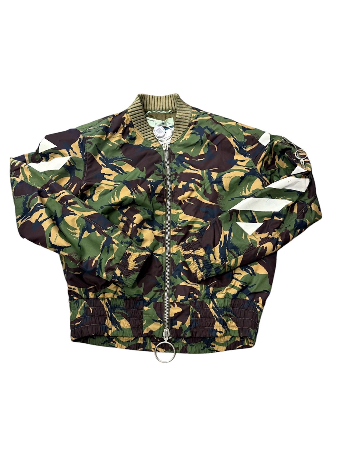 OFF WHITE CAMO BOMBER JACKET