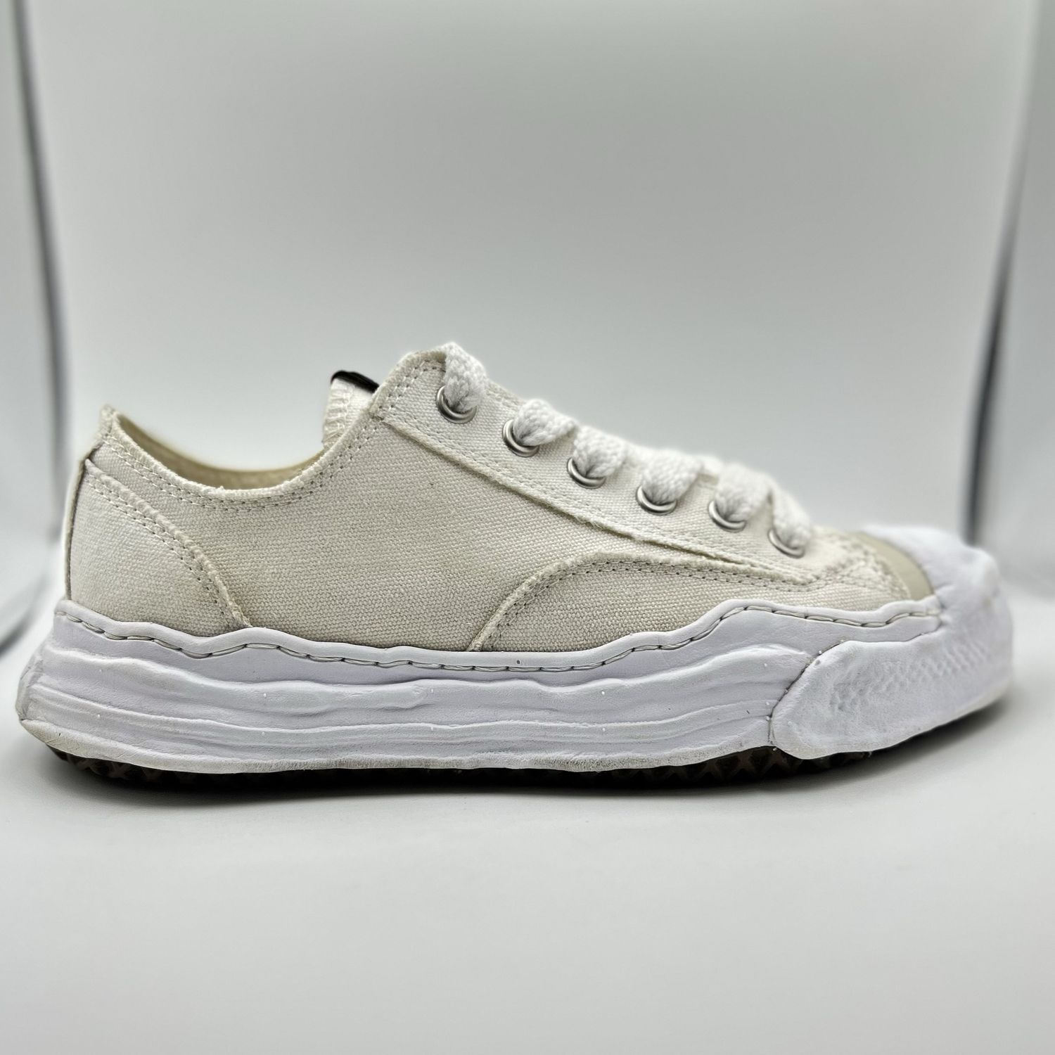 MAISON MIHARA YASUHIRO HANKS CANVAS LOW "WHITE" SZ 41
