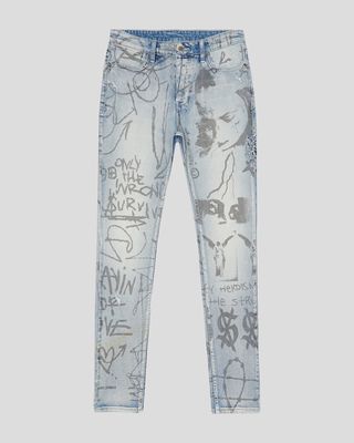 KSUBI BLUE X TRIPPIE REDD EDITION VAN WINKLE DEVILS JEANS
