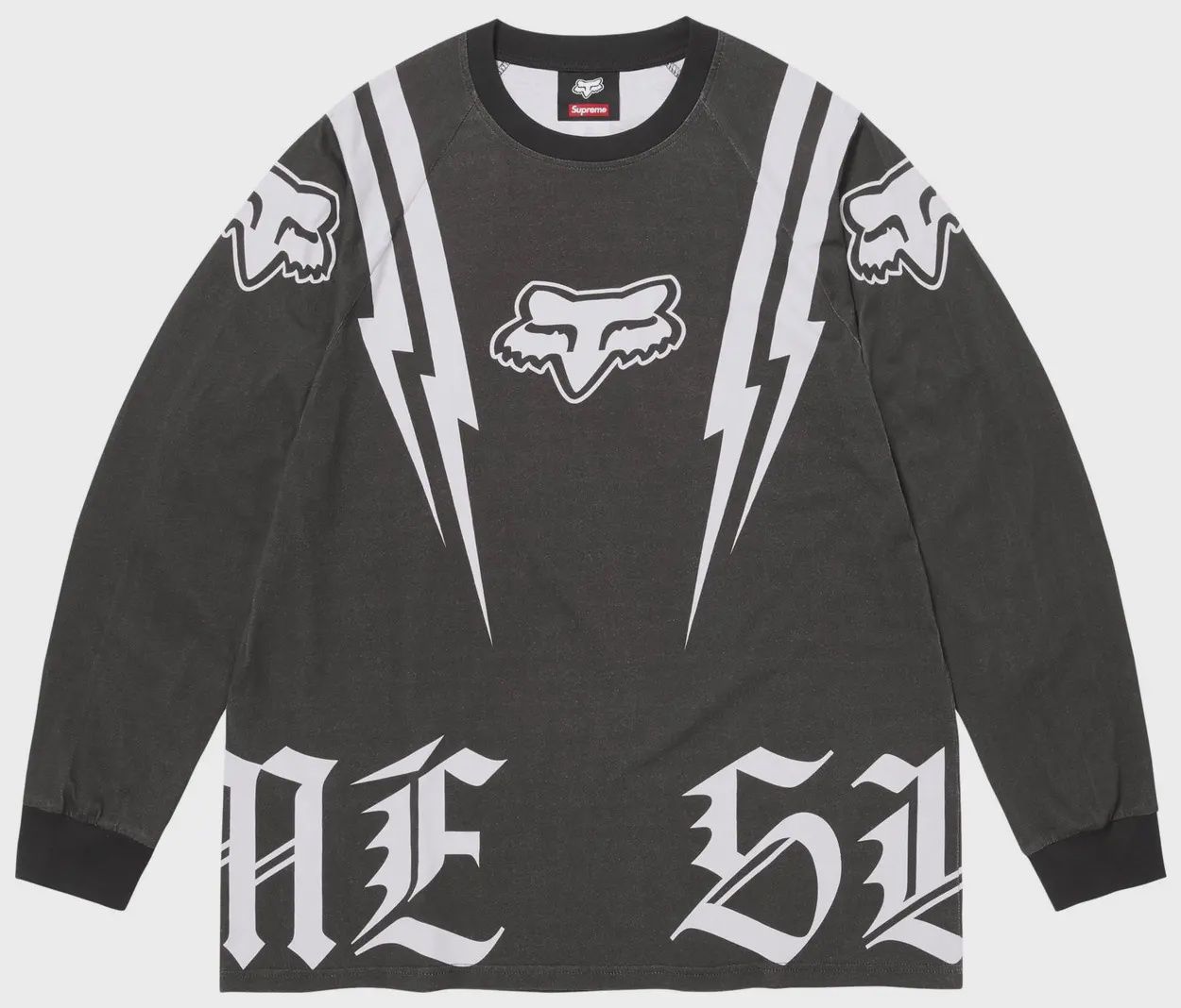 SUPREME X FOX RACING L/S TOP "BLACK"