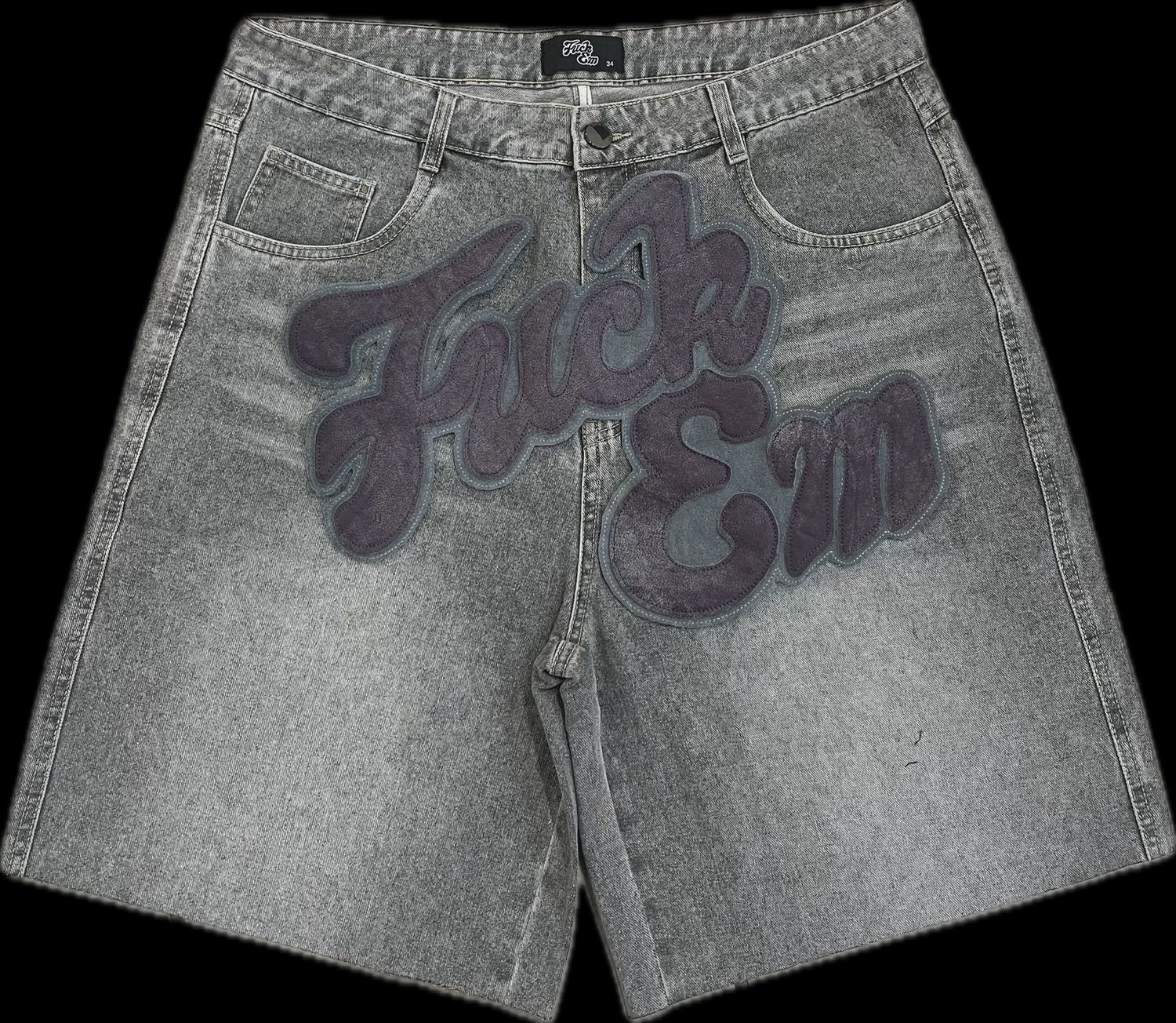 FUCK EM JORTS GREY/PURPLE