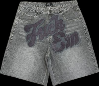 FUCK EM JORTS GREY/PURPLE