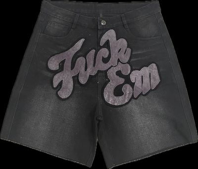 FUCK EM JORTS BLACK/BLACK PURPLE