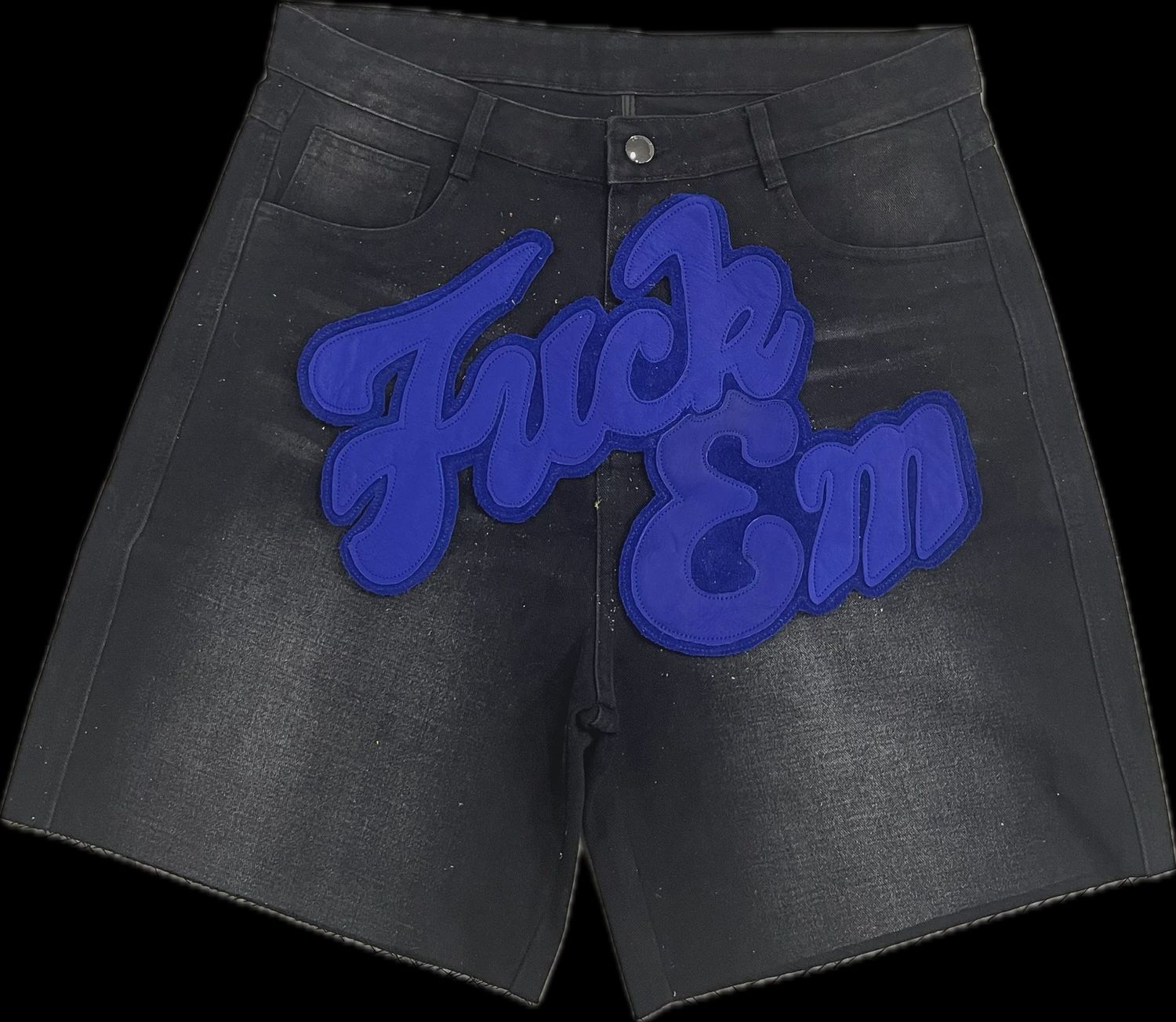 FUCK EM JORTS BLACK/ROYAL BLUE