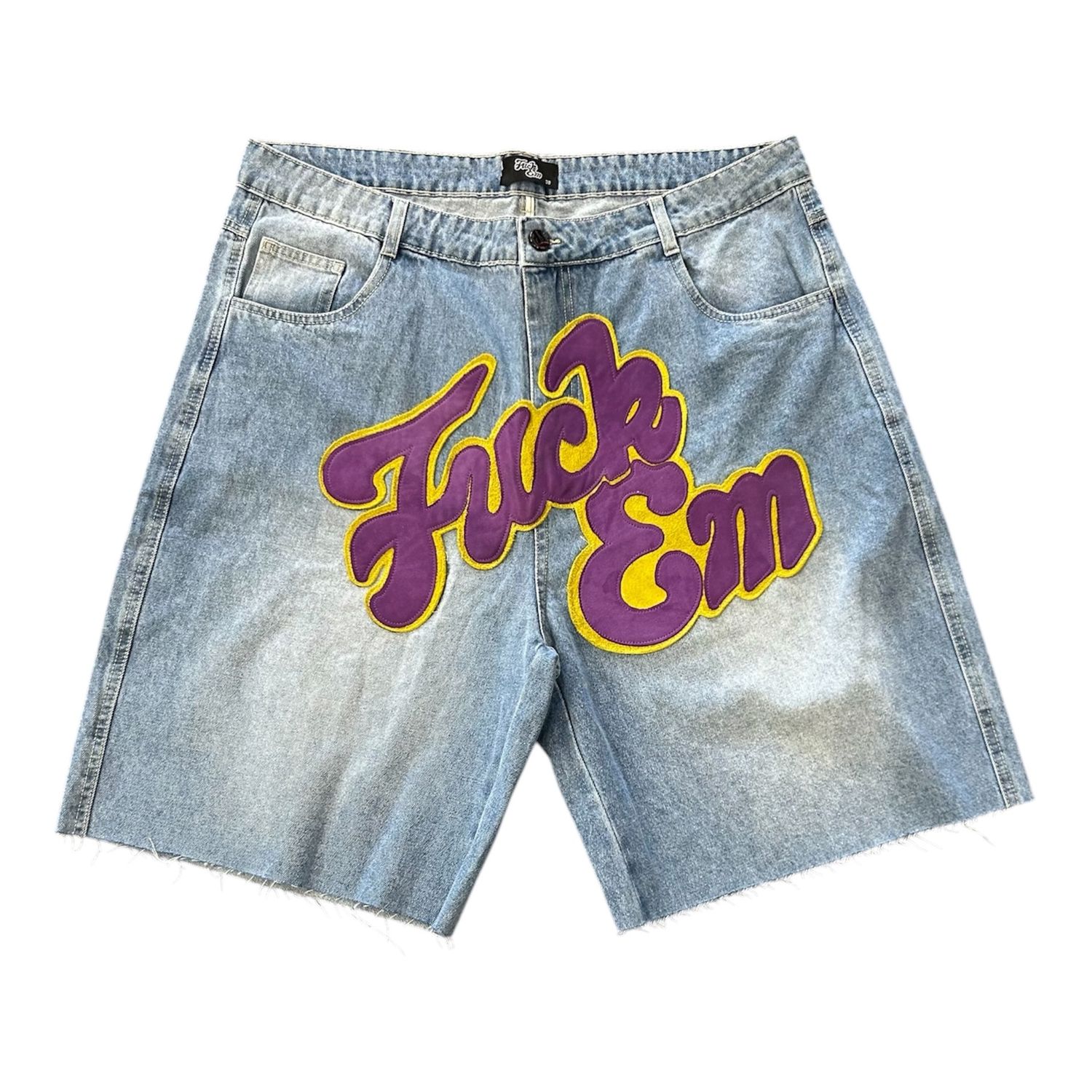FUCK EM JORTS BLUE/PURPLE YELLOW