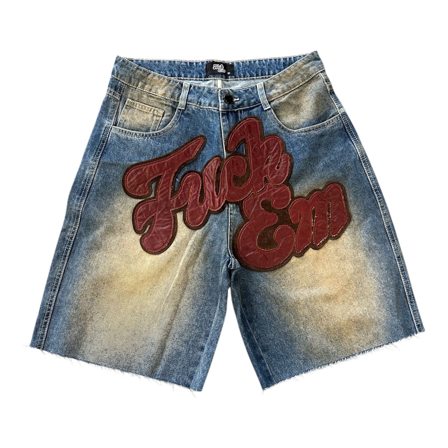FUCK EM JORTS DIRTY BLUE/RED WOOD