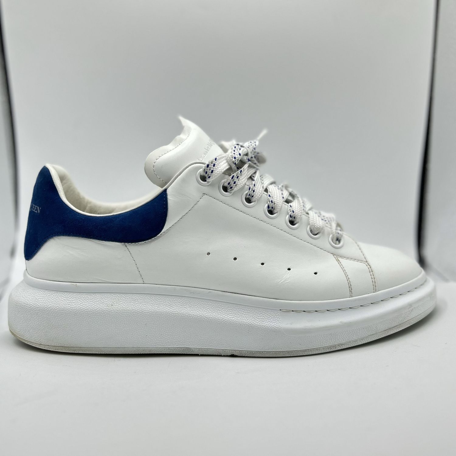 ALEXANDER MCQUEEN WHITE BLUE SZ 44