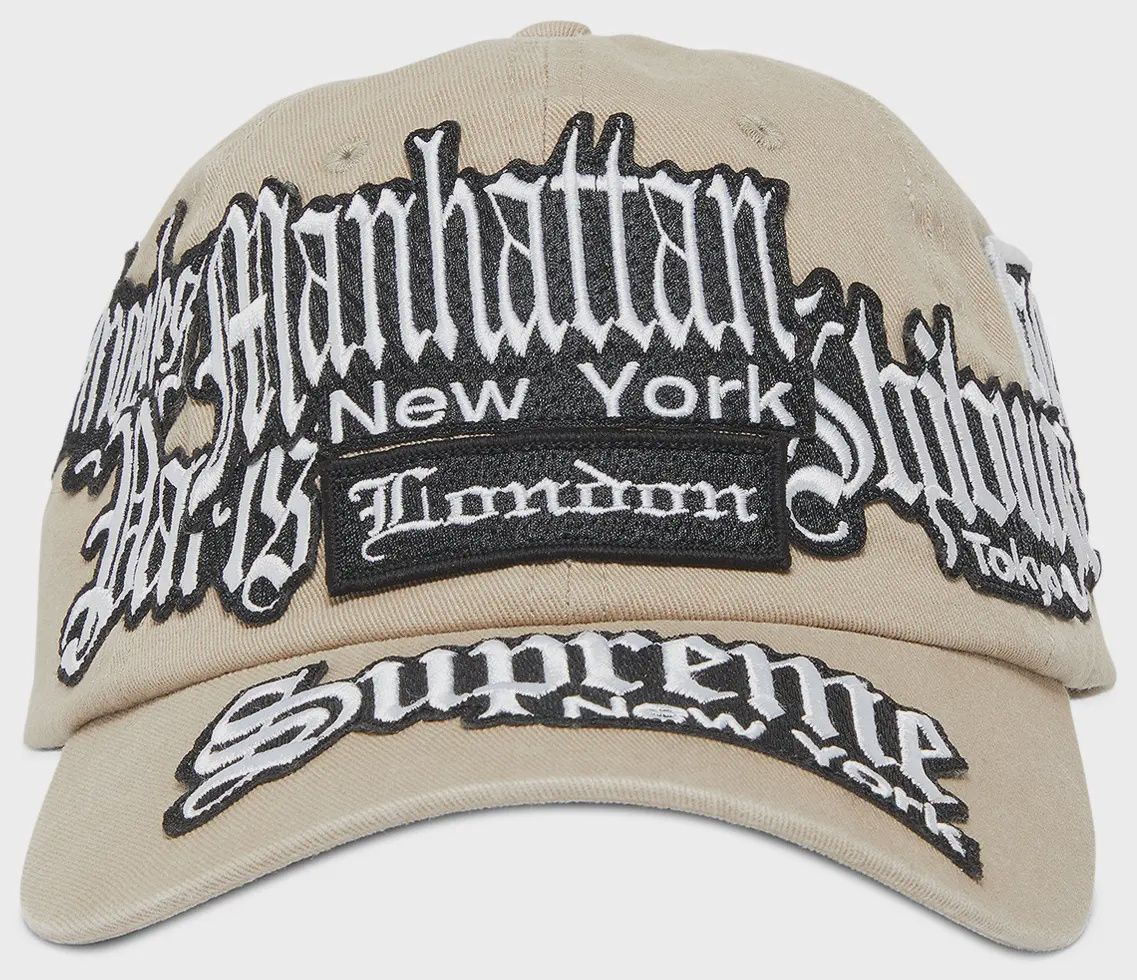 SUPREME CITY PATCHES 6-PANEL "KHAKI"