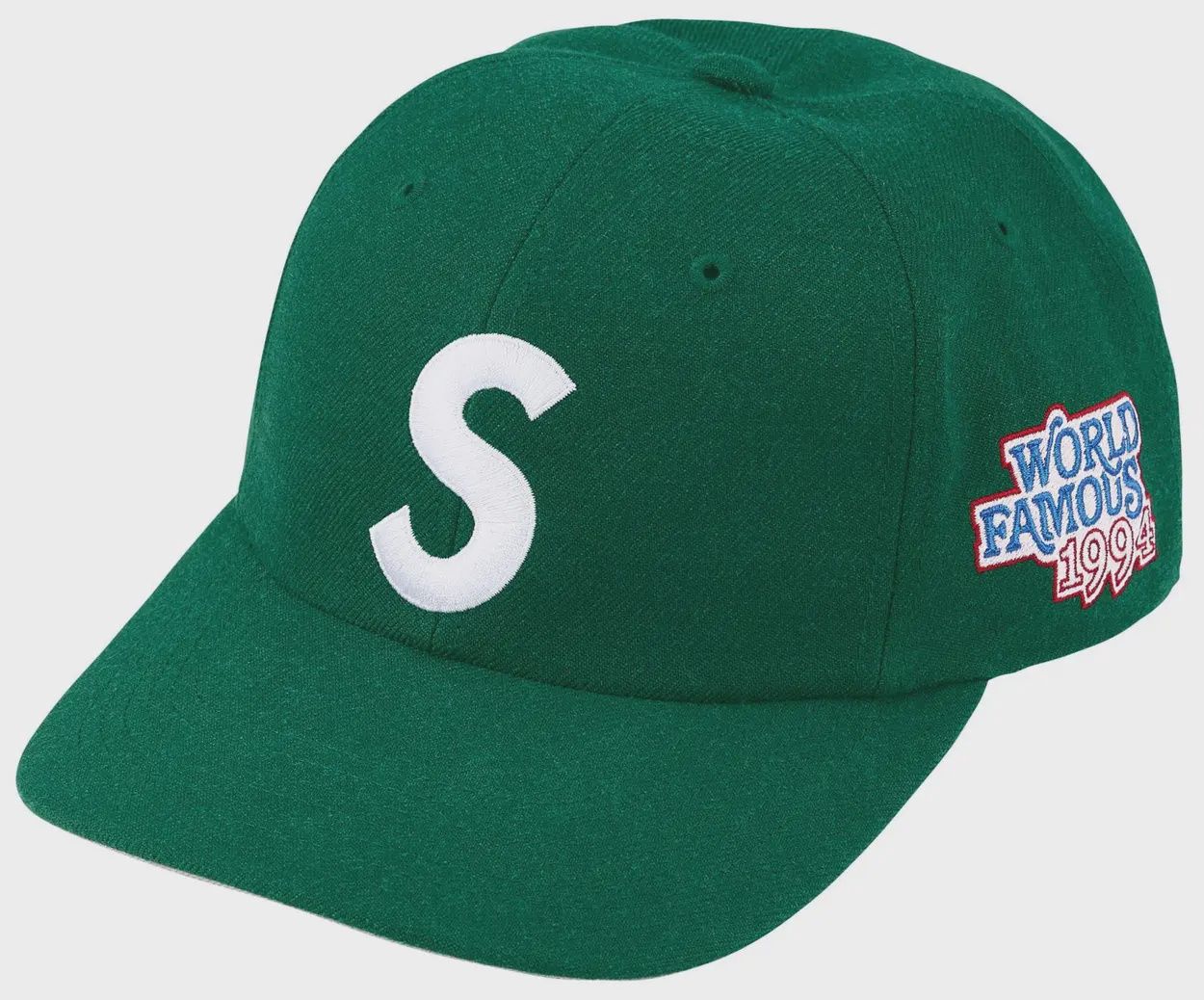 SUPREME WORLD FAMOUS S LOGO 6-PANEL "GREEN"