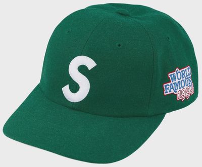 SUPREME WORLD FAMOUS S LOGO 6-PANEL "GREEN"