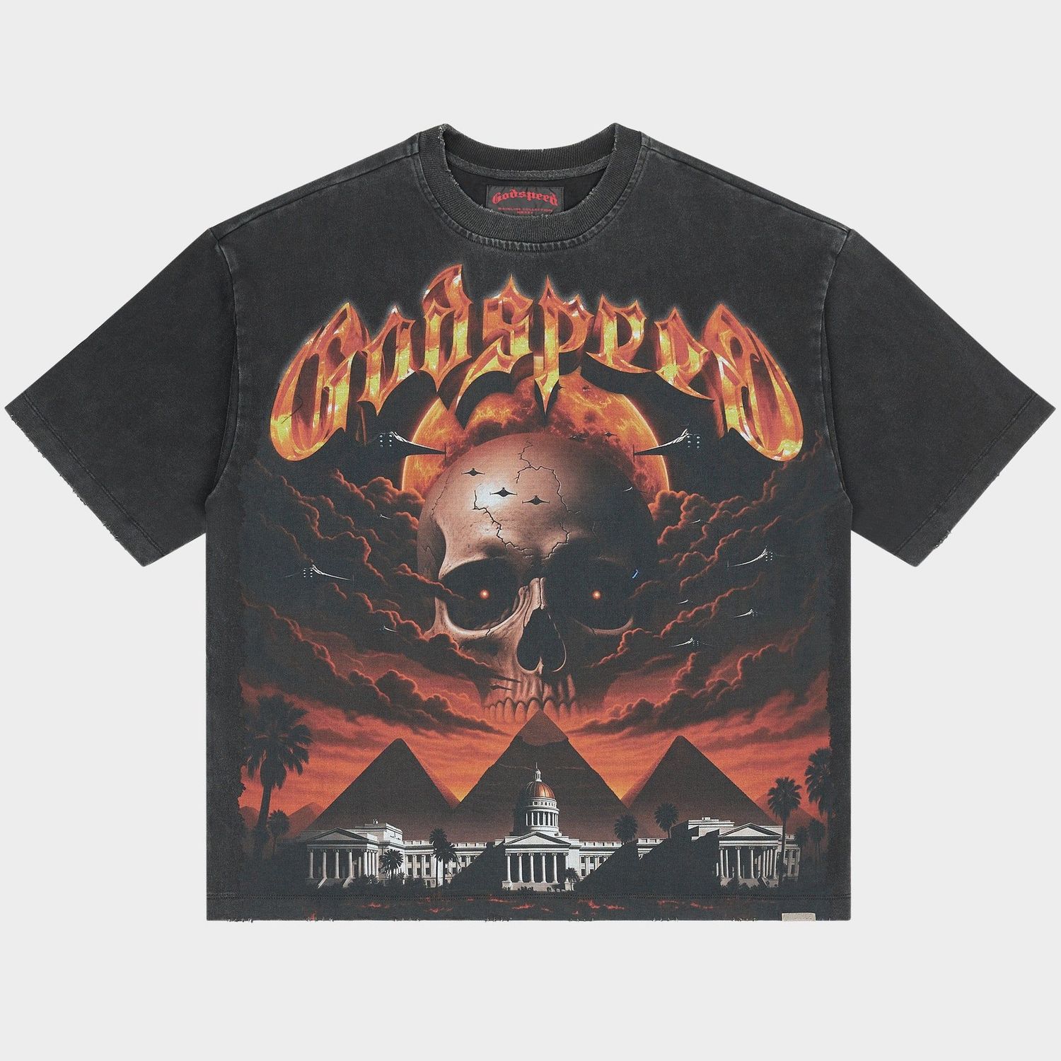 GODSPEED ECHOES OF EMPIRE GREY TEE
