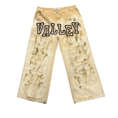 VALE FOREVER COLLAGE CARPENTER PANTS TAN