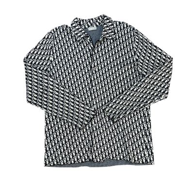 DIOR MONOGRAM KNIT BUTTONS UP SHIRT BLACK