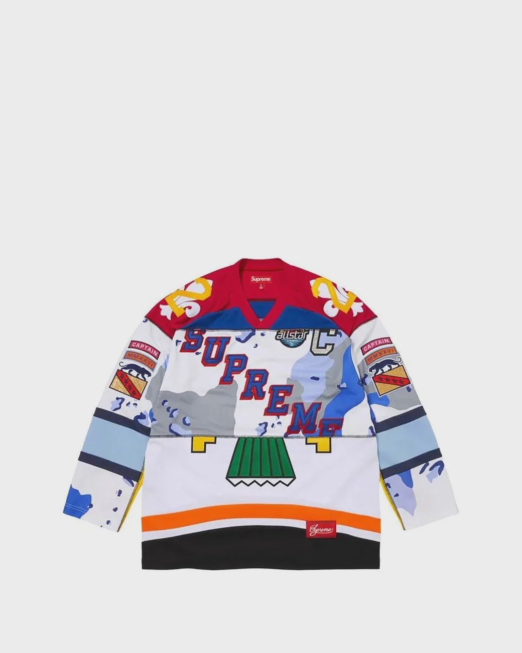 SUPREME PANELED HOCKEY JERSEY WHITE