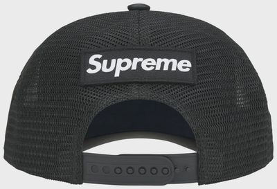 SUPREME X VANSON LEATHER SPIDERMAN MESH BACK 6-PANEL "BLACK"