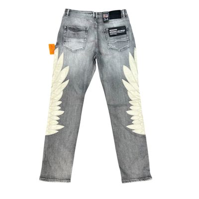 SERENEDE BLUE JEANS BEIGE WINGS