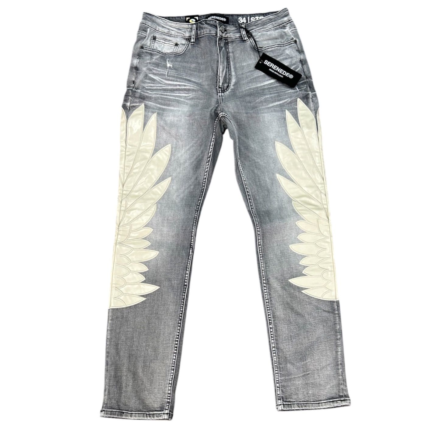 SERENEDE BLUE JEANS BEIGE WINGS
