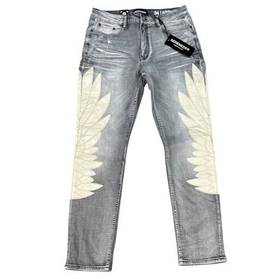 SERENEDE BLUE JEANS BEIGE WINGS