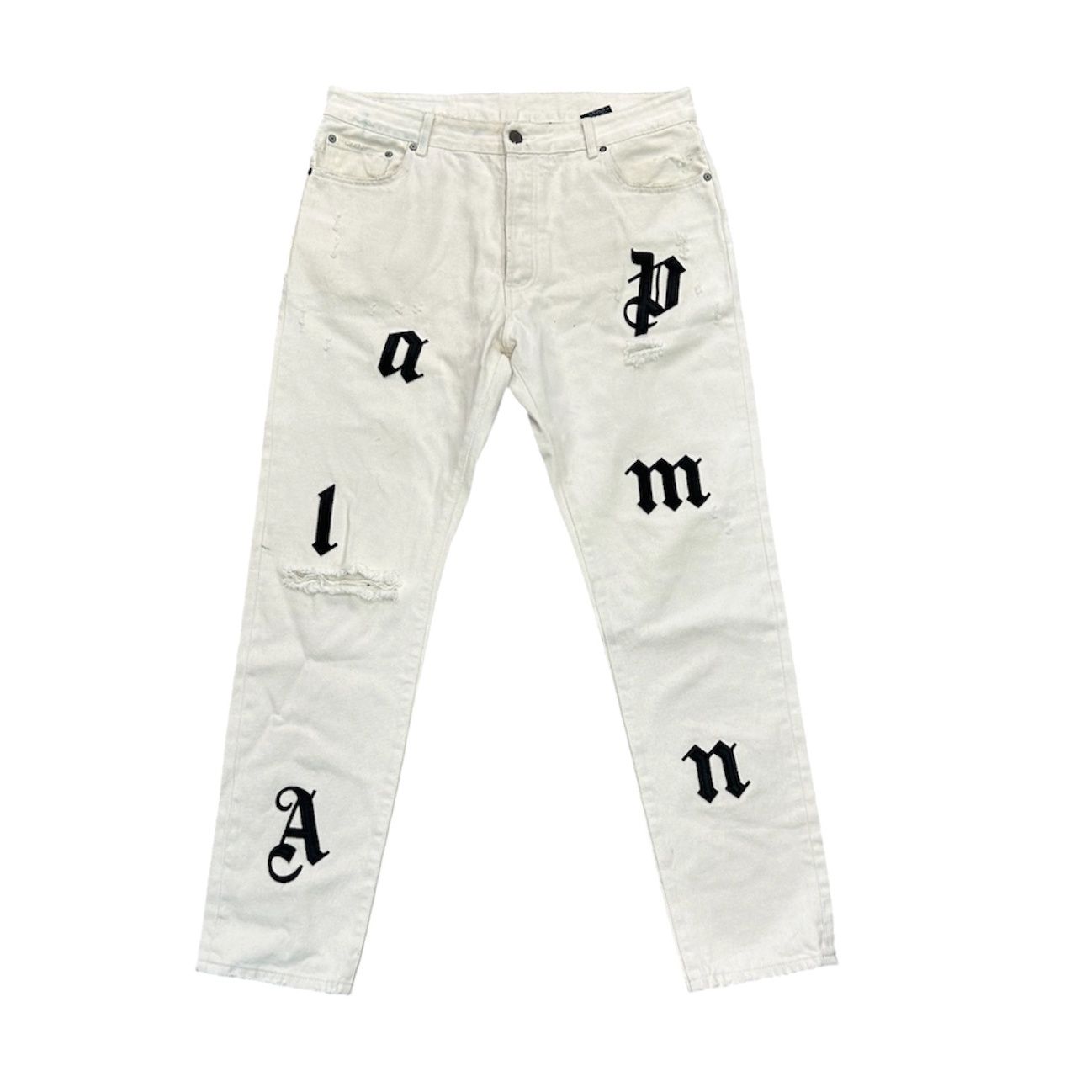 PALM ANGELS LOGO PATCH DISTRESS