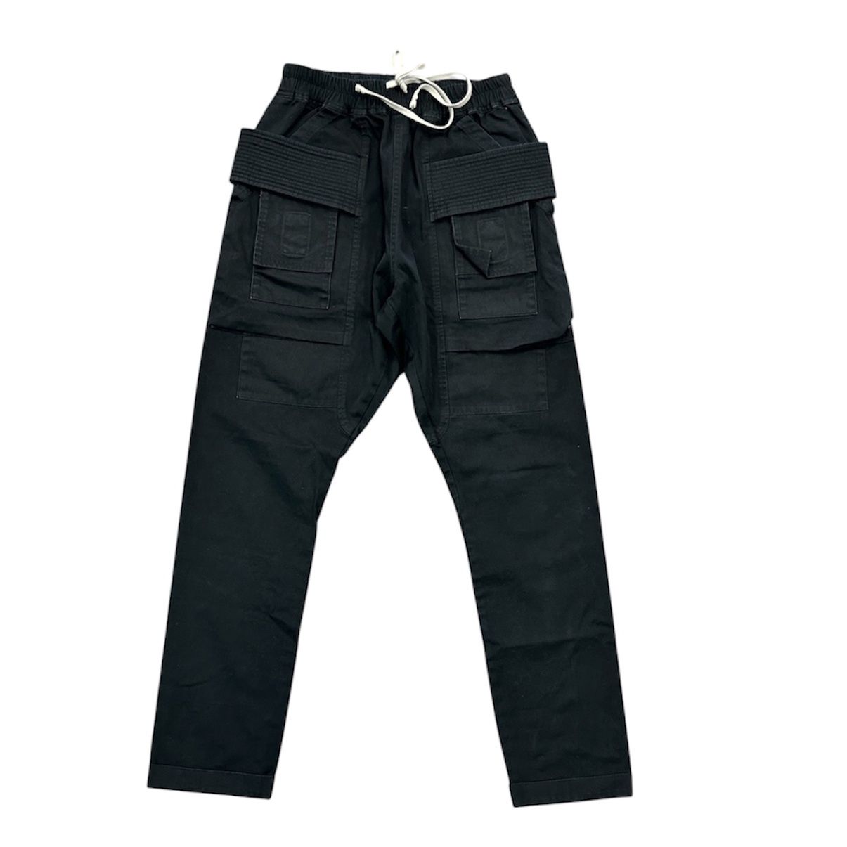 RICK OWENS DRKSHDW CREATCH CARGO DRAWSTRING PANTS BLACK