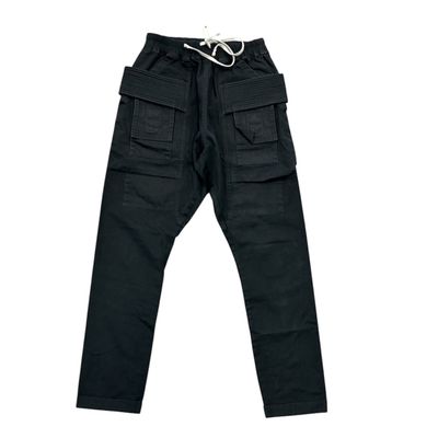 RICK OWENS DRKSHDW CREATCH CARGO DRAWSTRING PANTS BLACK