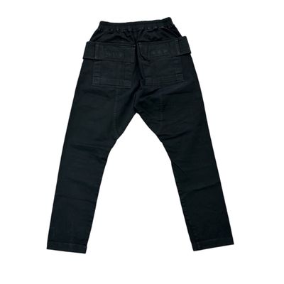 RICK OWENS DRKSHDW CREATCH CARGO DRAWSTRING PANTS BLACK