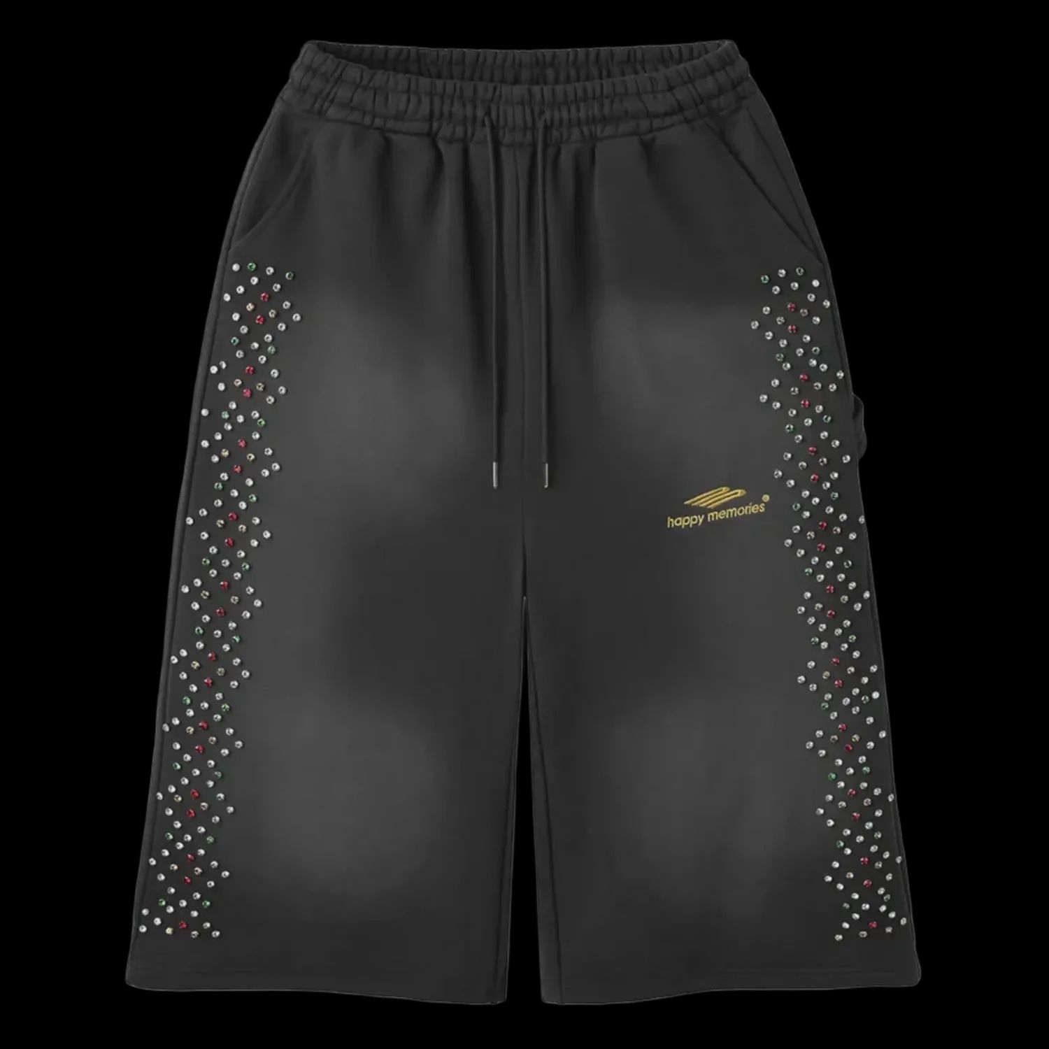 HMDD CRYSTAL 3/4 SHORT BLACK