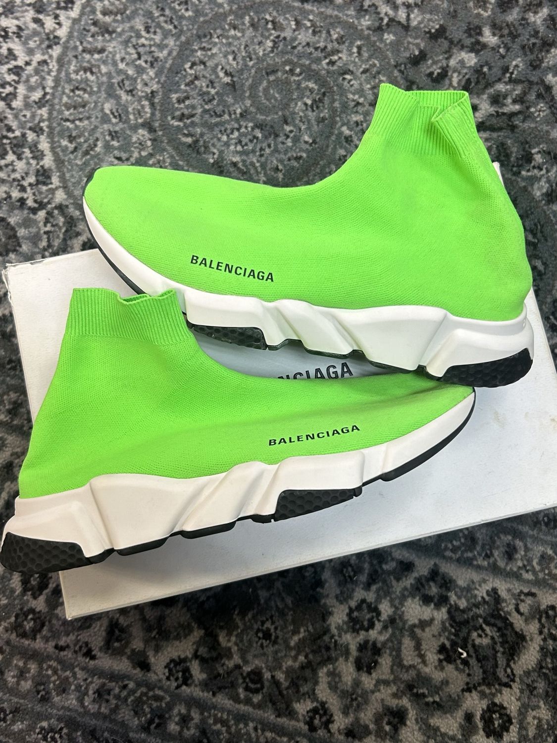 BALENCIAGA SPEED TRAINER “VERT FLUO” SZ 10