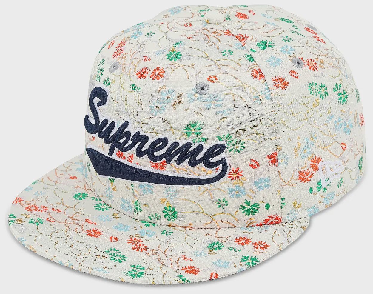 SUPREME FLORAL JACQUARD NEW ERA "WHITE"