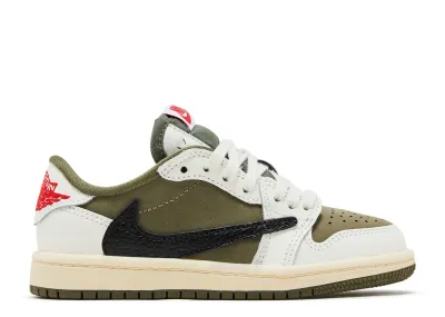 JORDAN 1 LOW X TRAVIS SCOTT "REVERSE OLIVE/ MEDIUM OLIVE" PS