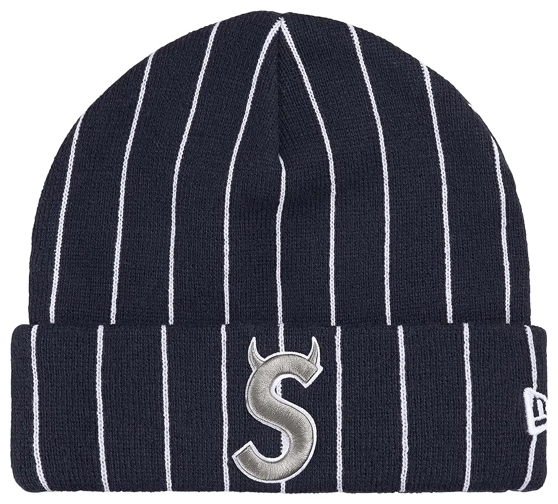 SUPREME NEW ERA DEVIL S LOGO BEANIE "STRIPE"