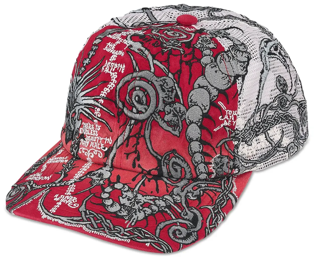 SUPREME WOMBAT EMBROIDERED MESH BACK 6-PANEL "RED"