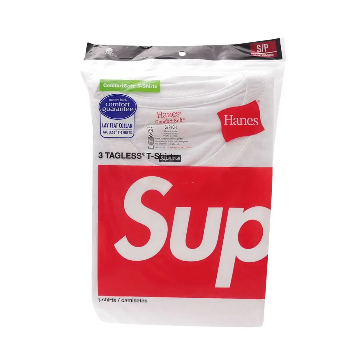 SUPREME X HANES TAGLESS TEES (3 Pack) "WHITE"