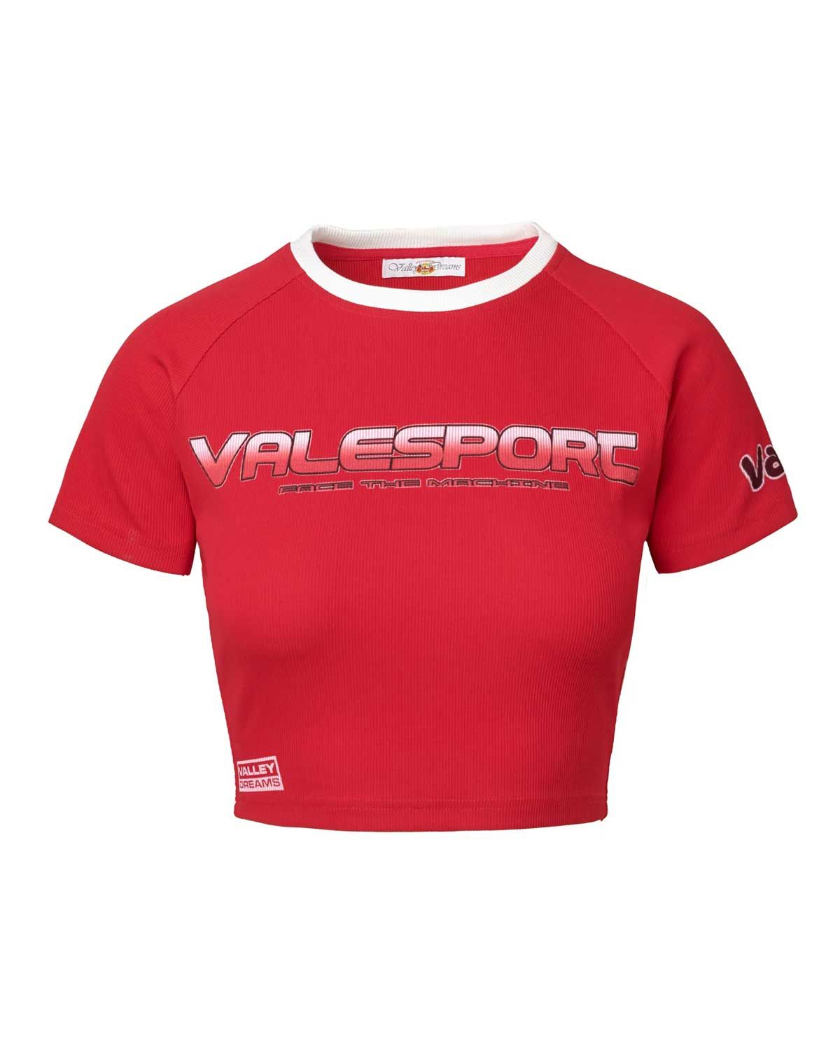 VALE FOREVER CANDY CANE WOMENS TEE FEMME RED
