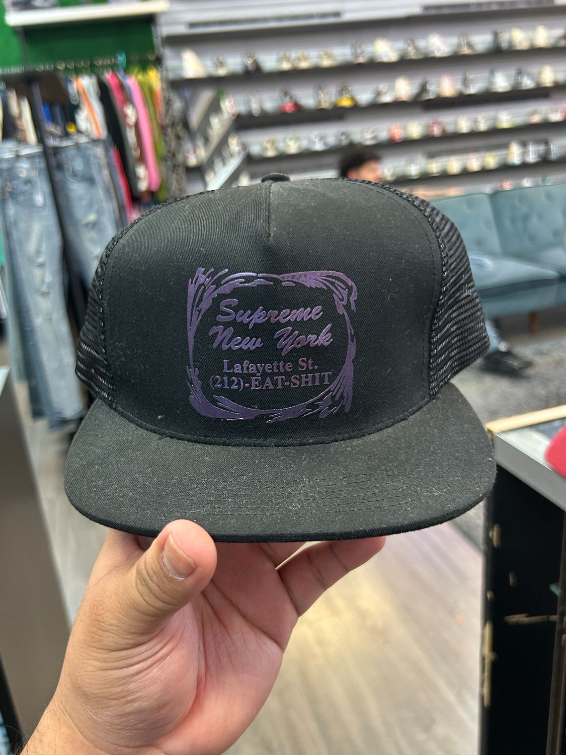 SUPREME EAT SH*T MESH SNAP BACK