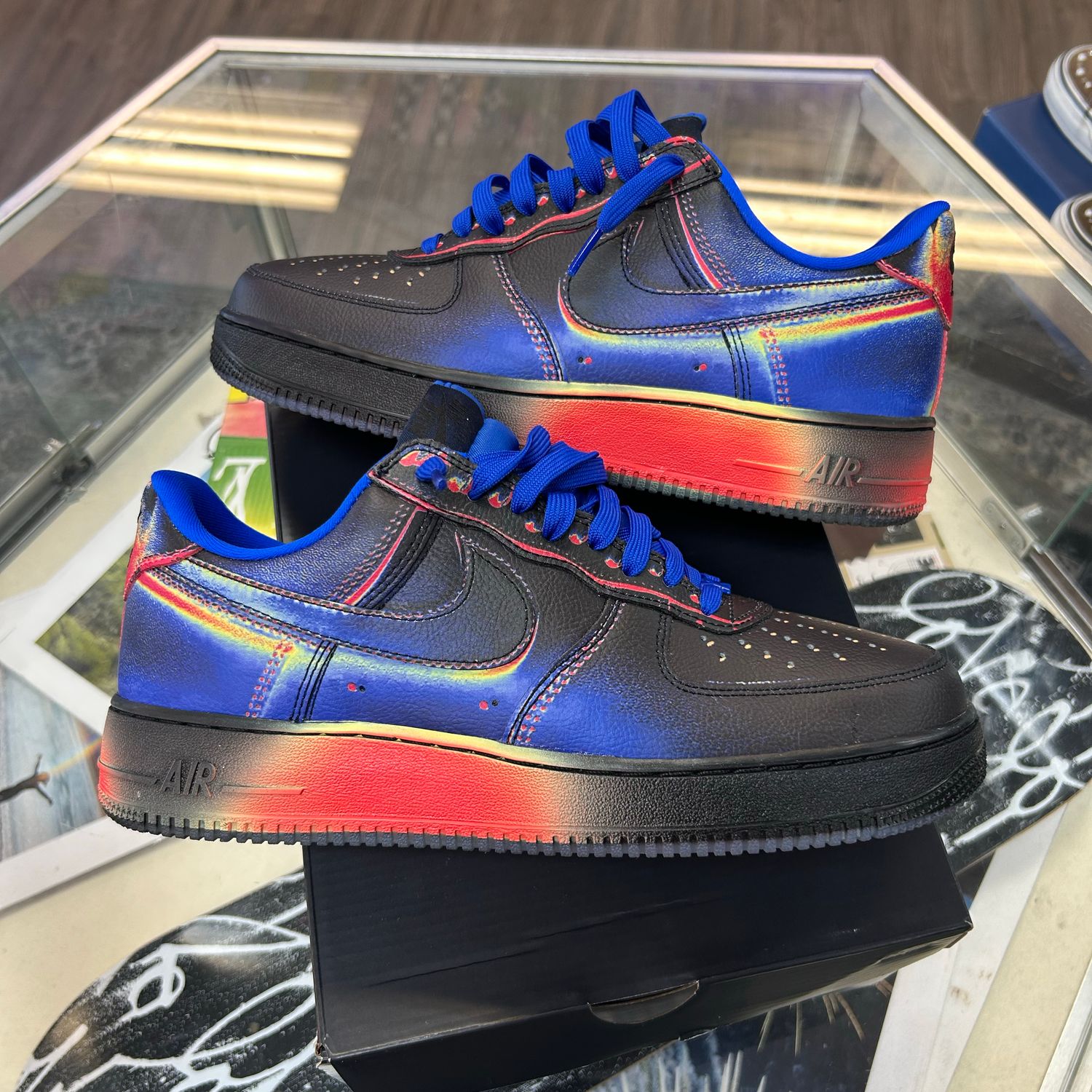 NIKE AF1 “HEAT MAP BLACK RACER BLUE” SZ 9.5