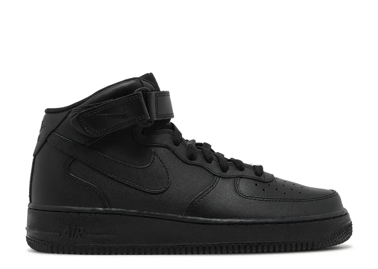 NIKE AIR FORCE 1 MID 07' "TRIPLE BLACK"