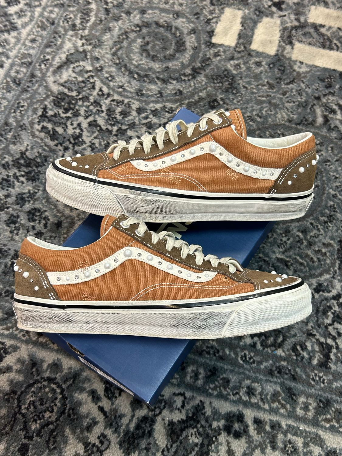 VANS OLD SKOOL 36 LX PEARLIZED PACK- "VINTAGE COCOA. BROWN" SZ 11