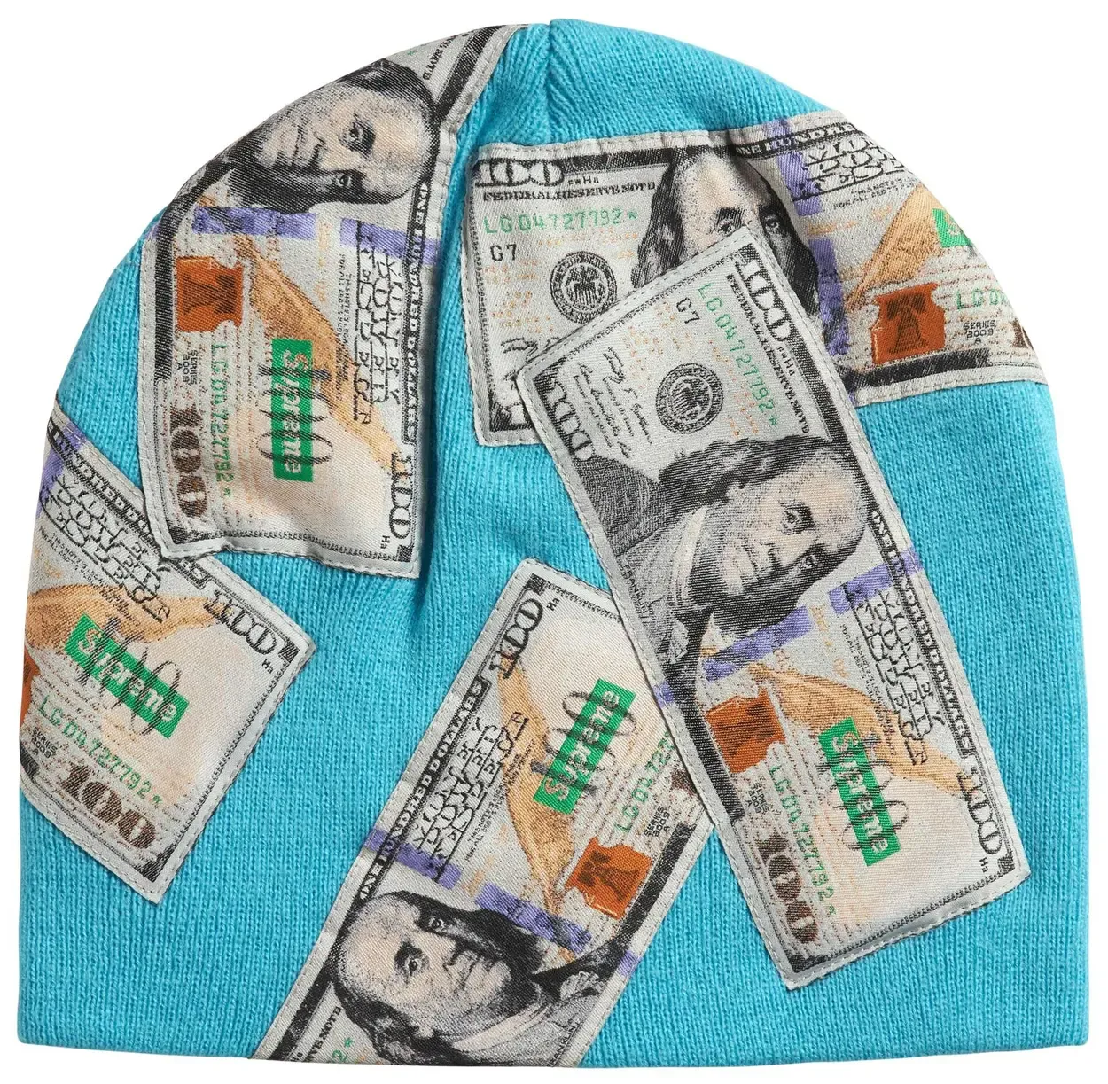 SUPREME MONEY BEANIE "LIGHT BLUE"