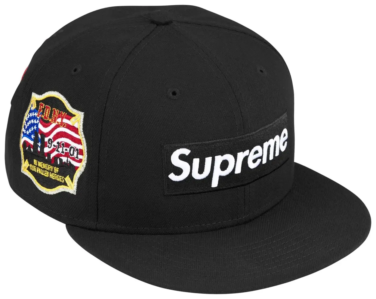 SUPREME X FDNY BOX LOGO NEW ERA "BLACK"