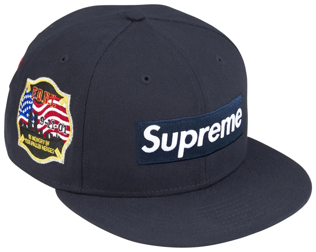 SUPREME X FDNY BOX LOGO NEW ERA "NAVY"