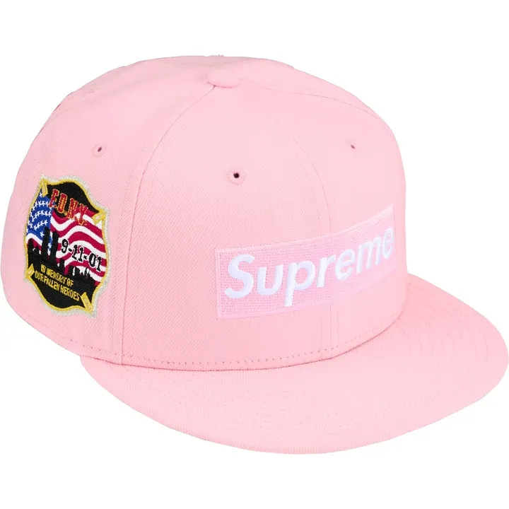 SUPREME X FDNY BOX LOGO NEW ERA "PINK"