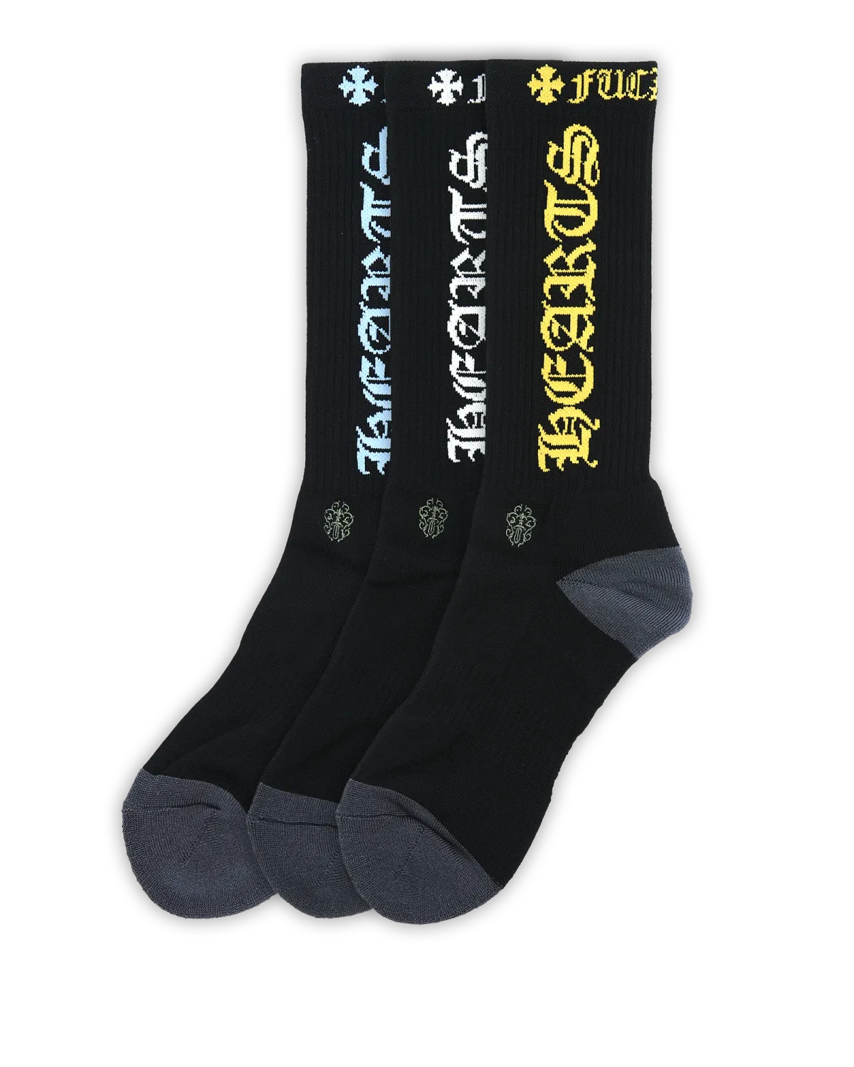 CHROME HEARTS CH LOGO SOCKS BLACK