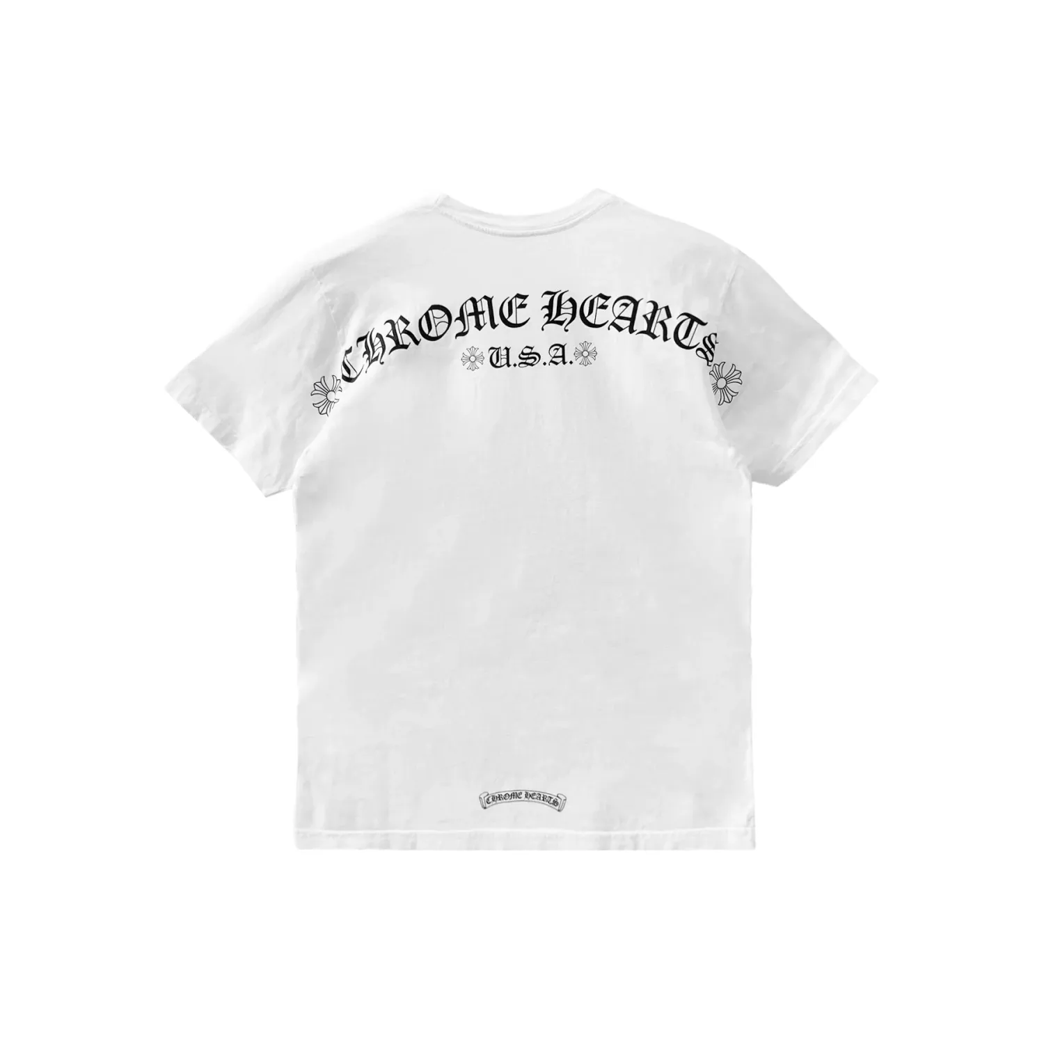 CHROME HEARTS USA SCRIPT WHITE SHORT SLEEVE