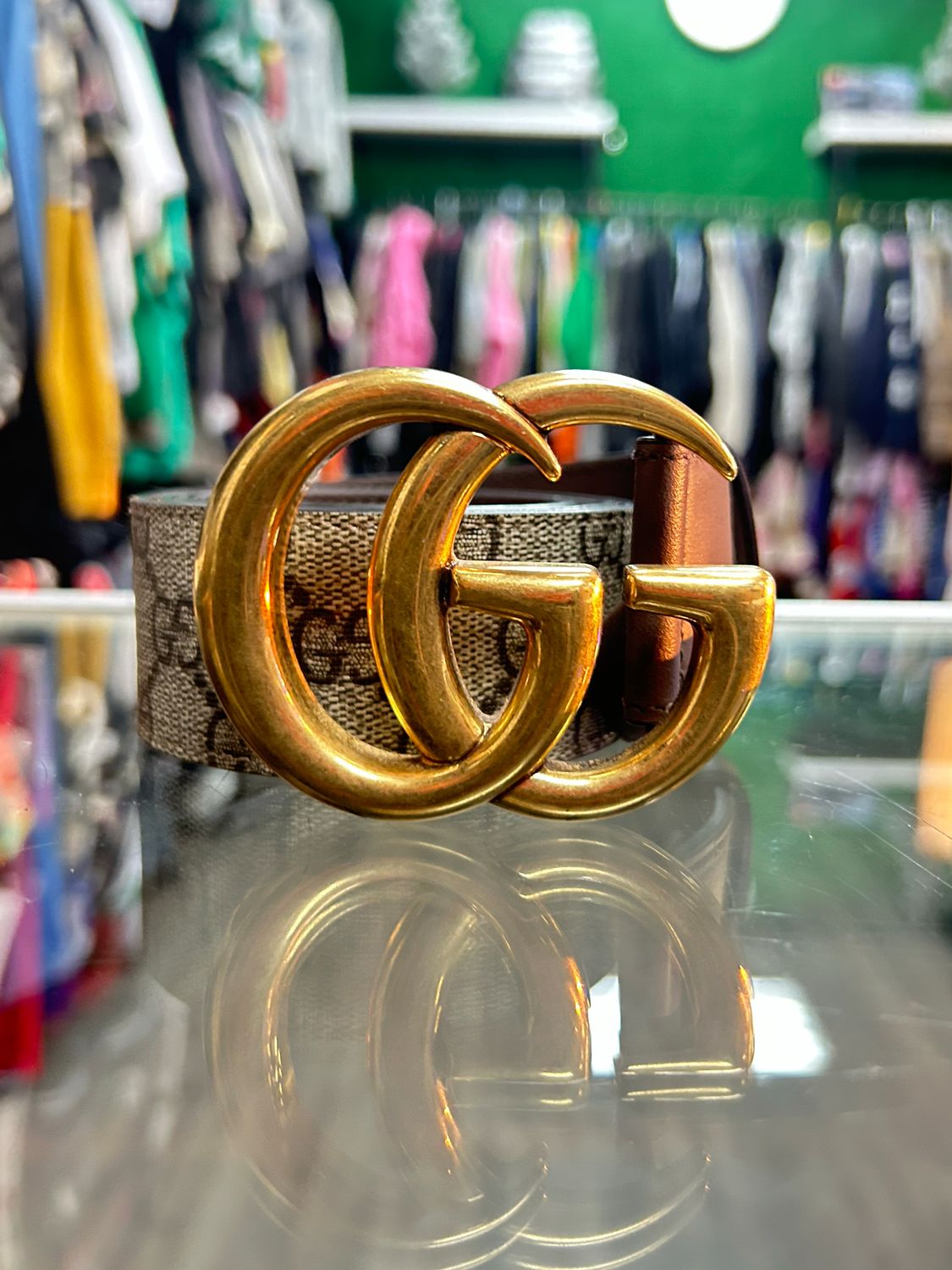 GUCCI GG SUPREME MONOGRAM BELT SZ 110CM