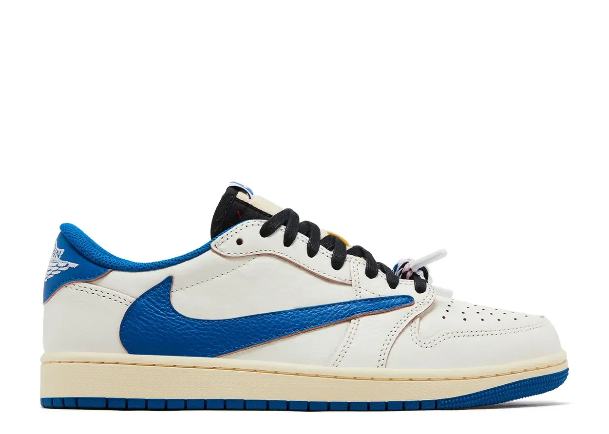 JORDAN 1 LOW X TRAVIS SCOTT X FRAGMENT DESIGN "SAIL MILITARY BLUE"
